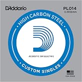 D'Addario PL014 Plain Steel Guitar Single String, .014
