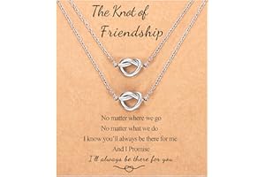 Sincere 2/3 PCS Best Friend Necklaces Forever Love Knot Infinity Matching Friendship Necklaces Jewelry Long Distance Birthday Christmas Bridesmaid Gifts for Girls Women Sisters