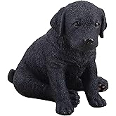 Veronese Design 3 3/4 Inch Black Labrador Retriever Puppy Sitting On Hind Legs Resin Pet Figurine Hand Painted Animal Dog Collectibles