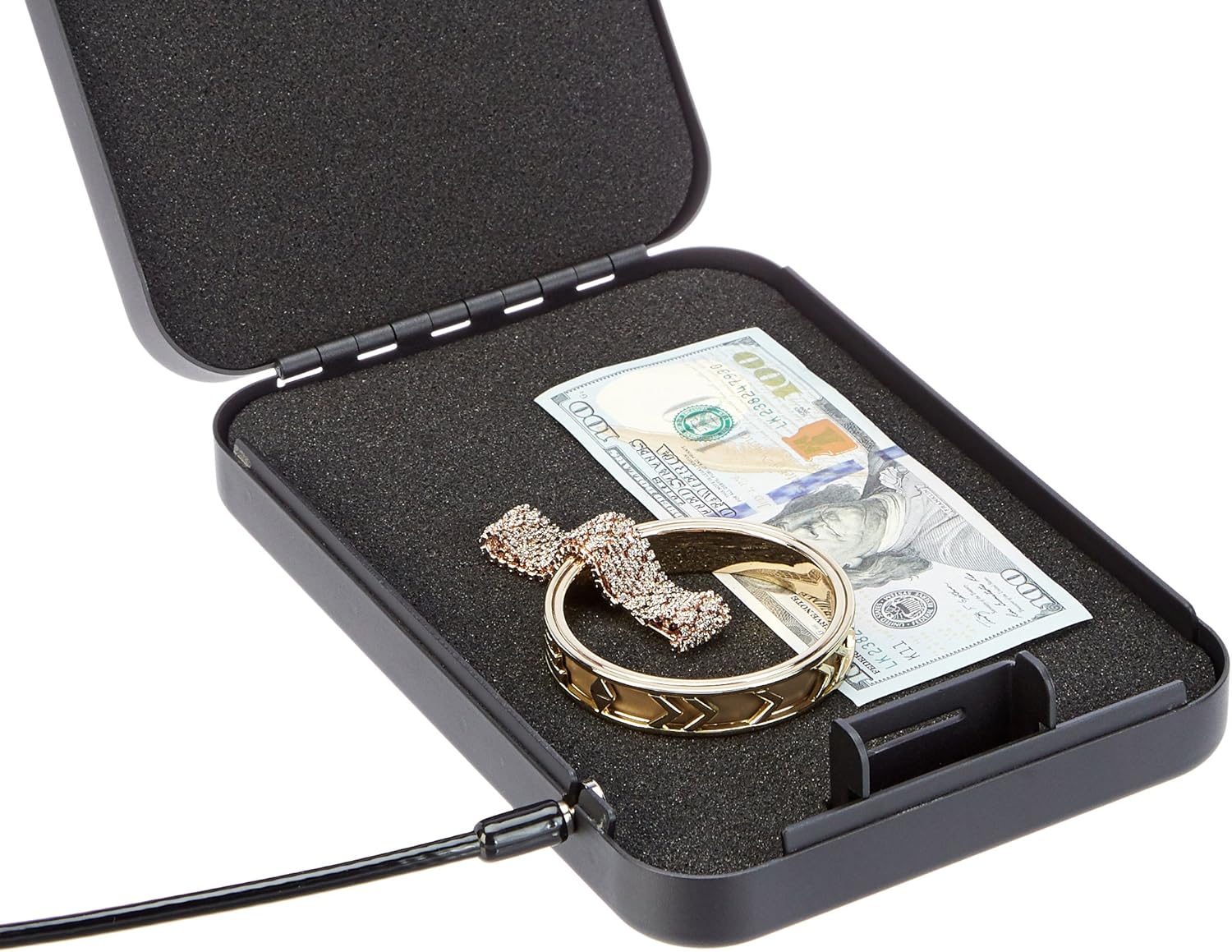 Basics Portable Security Case Lock Box Safe, Combination Lock, Large: Home Improvement