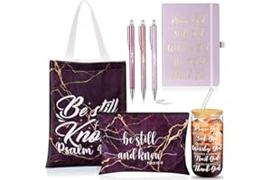 Funnymoom 7 Pcs Christian Gift Set for Women Men Faith Religious Nativity Baptism Church Bible Spiritual for Christmas