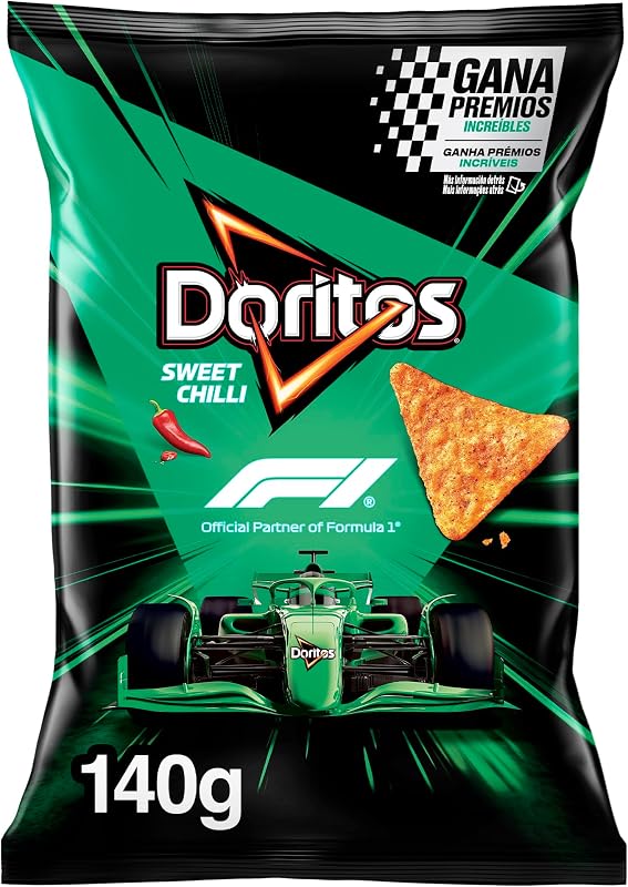 Chilli, Nachos con sabor picante a chilli, Producto de Aperitivo, bolsa individual, 140gr