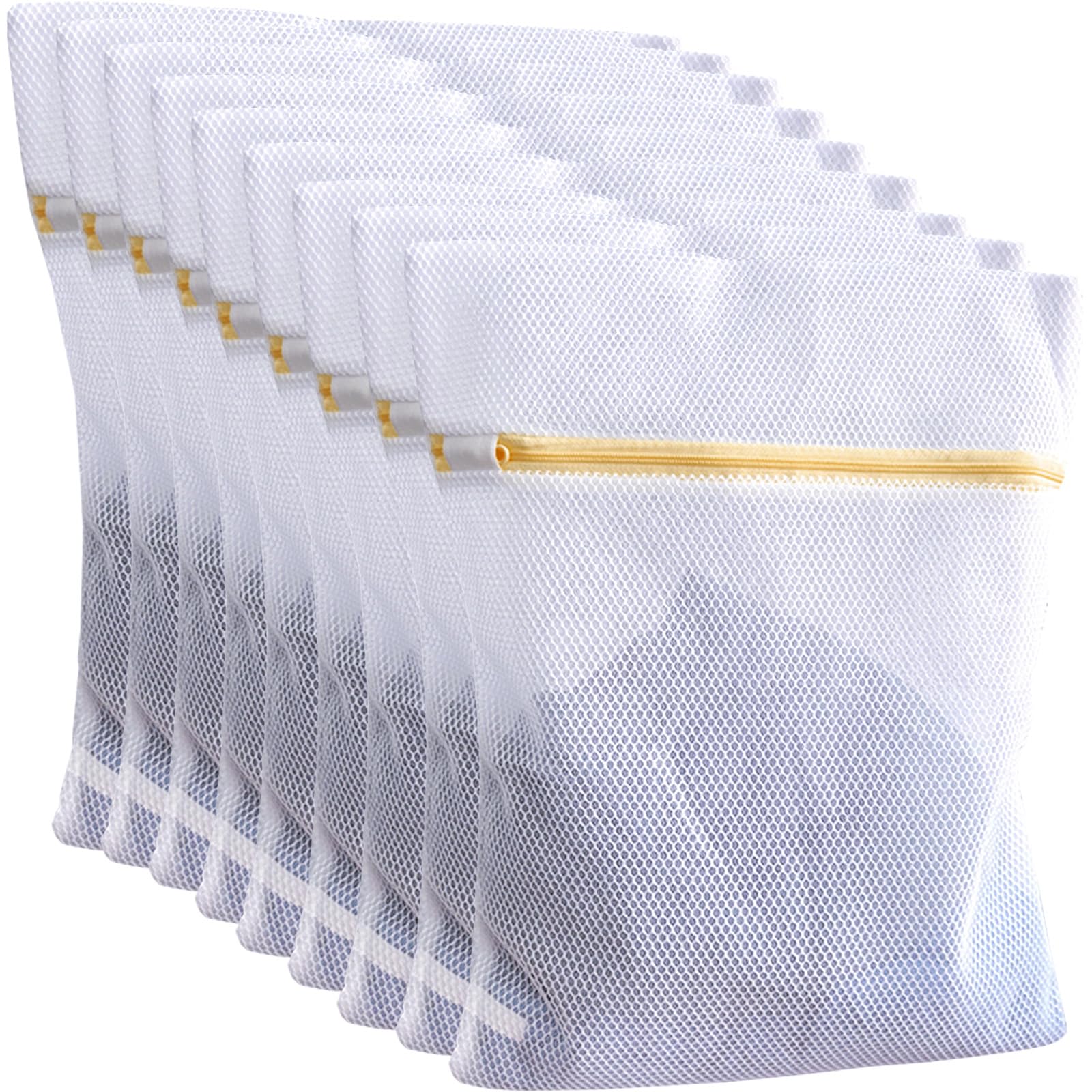 Photo 1 of 10 Pcs Laundry Bags Mesh Wash Bags, Premium Durable Double-Layer Honeycomb Mesh Laundry Bags for Delicates 12 x 16 Inches