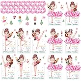 Maysing 36 Sets Nutcracker Ballet Scrunchie with Ballet Themed Thank You Cards Dance Recital Gifts for Christmas Stuffers Ballerina Birthday Party Decorations Supplies