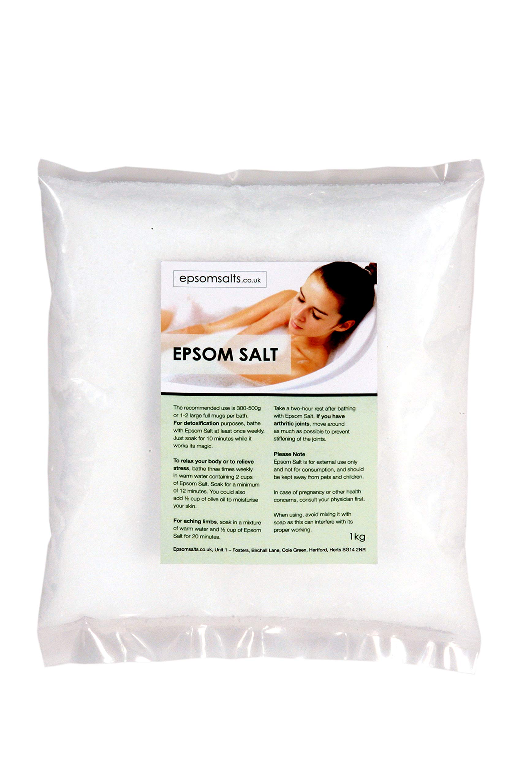 Epsom Salts (Medical Grade) 1kg Pack - Free Next Day Delivery