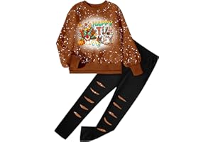 Tomolant Girls Clothes, Girls Outfits Tie Dye Sweatshirt Tops and Leggings Sweatpants 2 Piece Fall Winter Clothes Set 6-16T