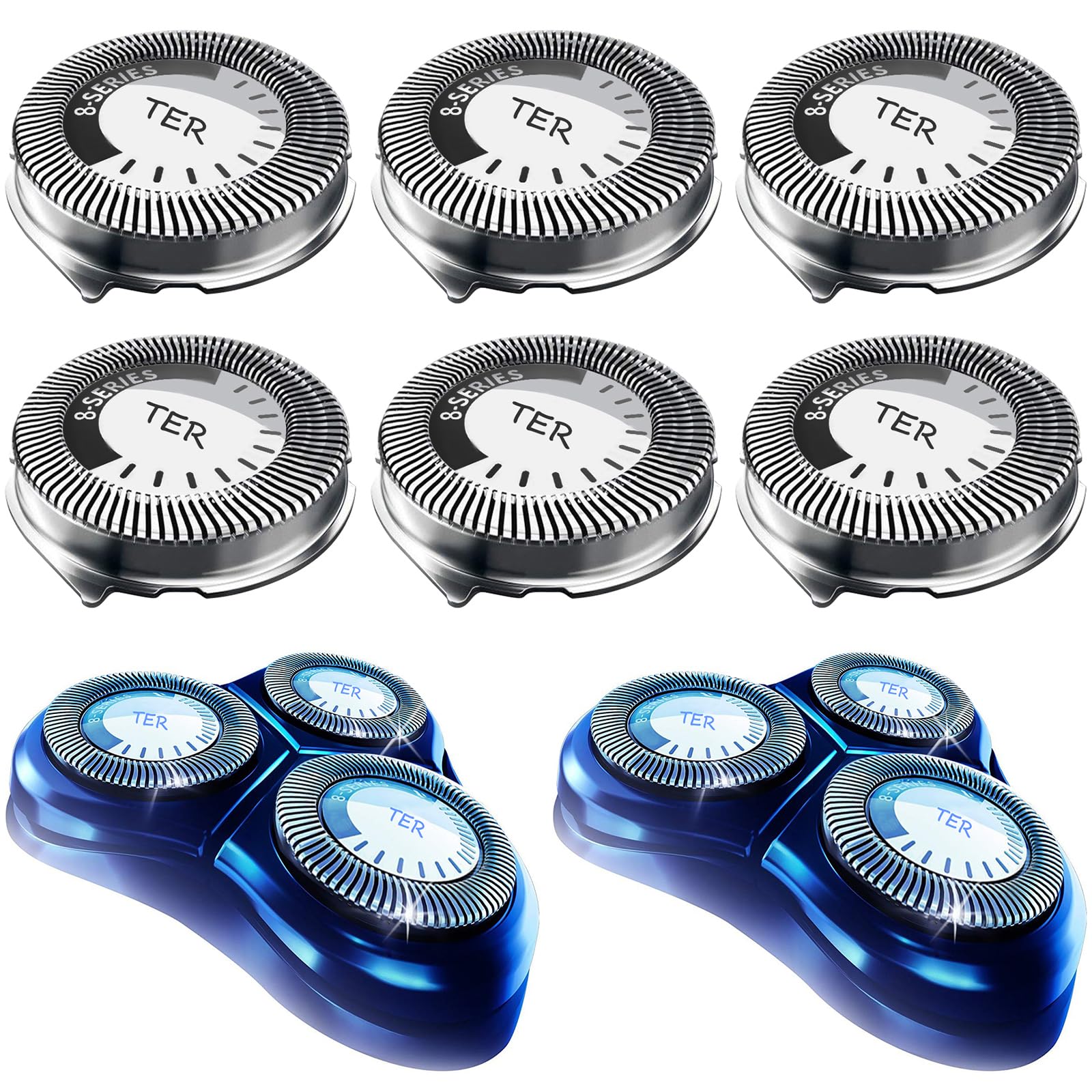 Photo 1 of HQ8 Replacement Heads Compatible with Philips Norelco Shavers, HQ8 Heads Upgraded, 6-Pack