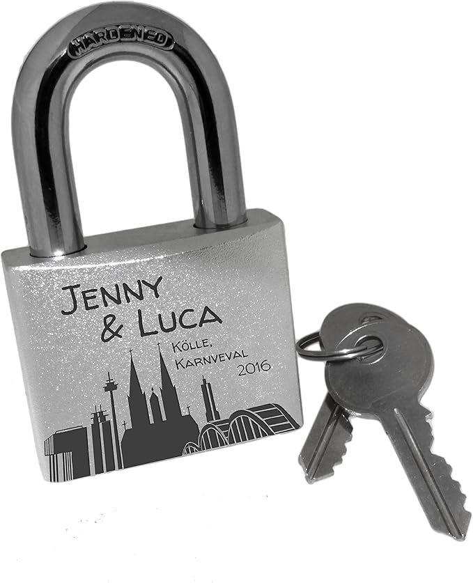 Padlock with Your Engraving, Love Padlock Name Engraving, Anniversary Gift Idea Amazon.co.uk