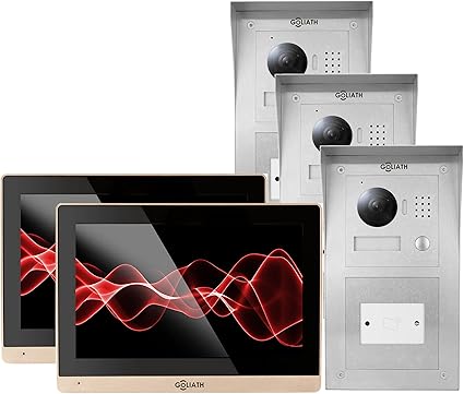 GOLIATH IP Videosprechanlage 3 Familienhaus, Aufputz RFID Türstation