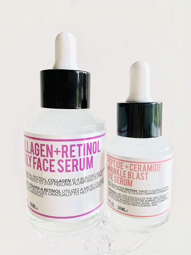 Bundle of Radiance Labs Collagen + Retinol Daily Face Serum & Peptide