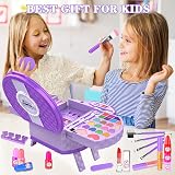 GOLMUD 66 Pcs Kids Makeup Set Portable Stand Princess Pretend Play Your Toy Kit view 5