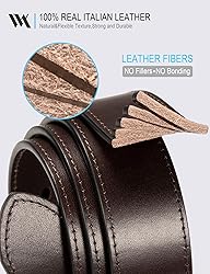WOLFANT Men's 35mm Dress Casual Belt,100% Italian