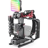 Zeadio All-in one Smartphone Camera Stabilizer Kit, Portable Handheld Video Rig with RGB Video Light and Microphone, Fits for All Camcorder, Camera, DSLR and All iPhone and Android Smartphones