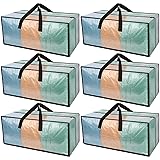 6 Pack Heavy Duty CLear Moving Bags, Large CLear