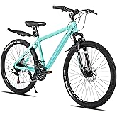 HILAND 26 27.5 Inch Mountain Bike, Mens and Womens Aluminum Frame MTB with 21 Speeds, Dis Brake, Hardtail Bicycle for Adults