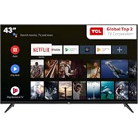 TCL 108 cm (43 inches) AI 4K UHD Certified Android Smart LED TV 43P8 (Black) (2019 Model)