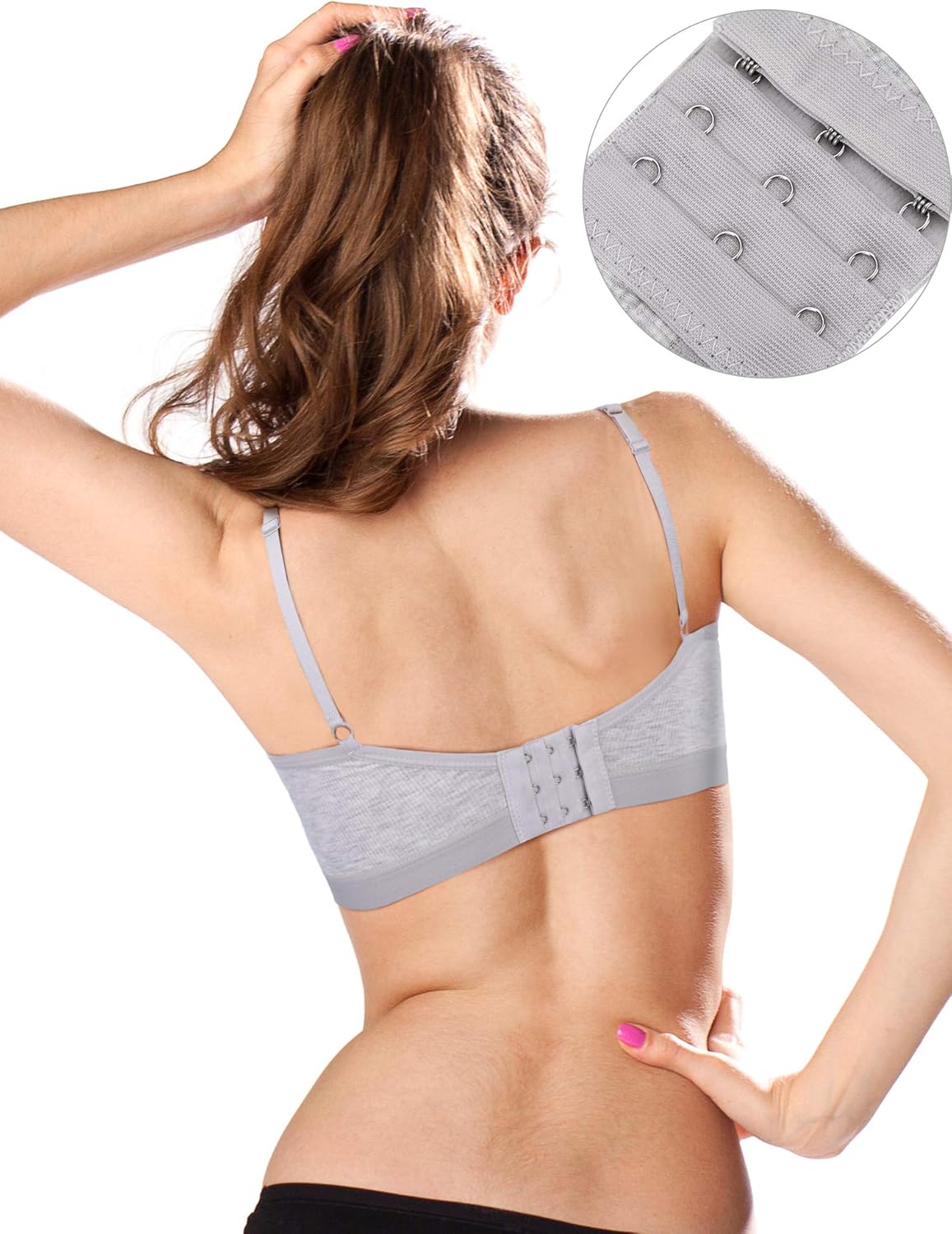 3 Pieces Mini Camisole Bra Wireless Padded Bra Tank Top Bra Seamless Sports Bra with Straps for Women Girls at  Women’s Clothing store