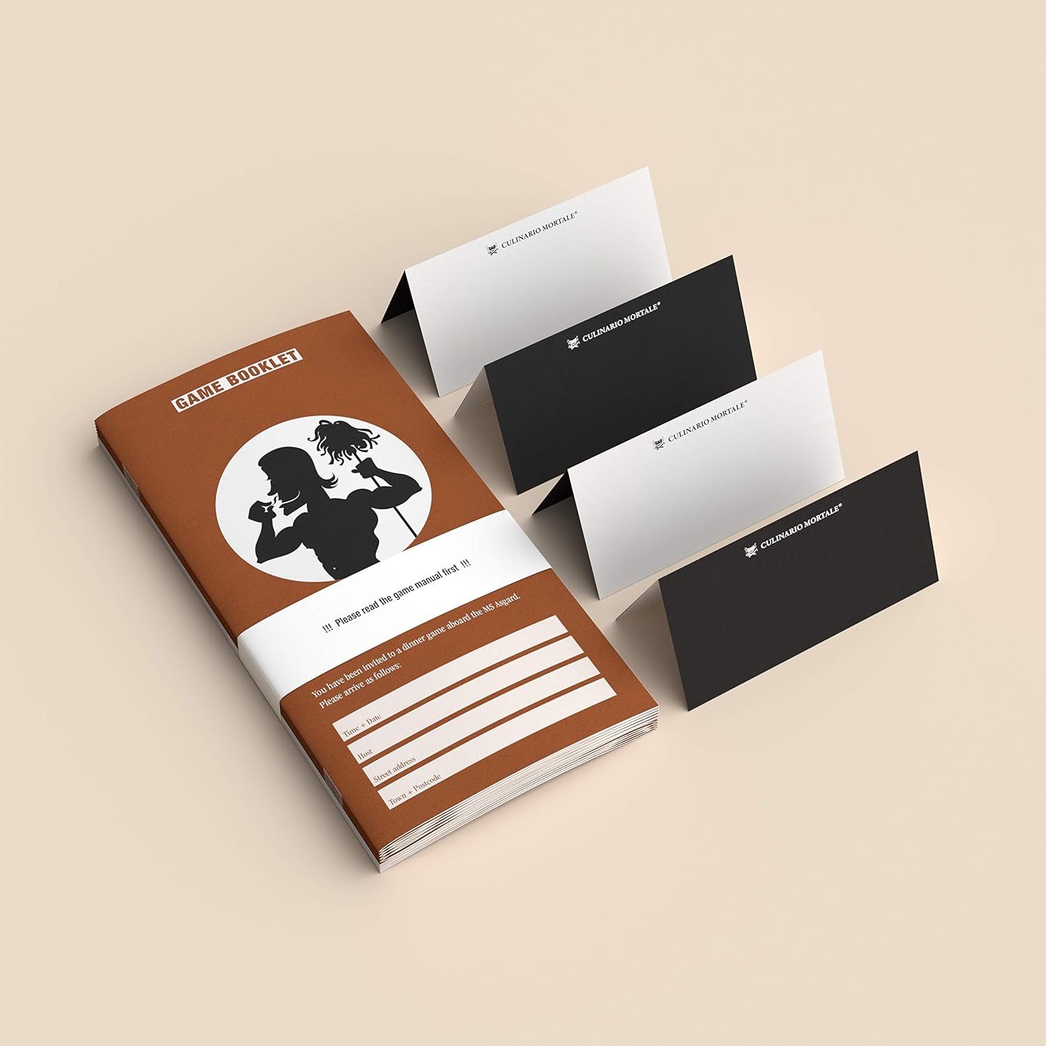 Culinario Mortale Murder Overboard - A Modern Murder Mystery Party Game for 5-7 Players, Brown, Large - Image 4
