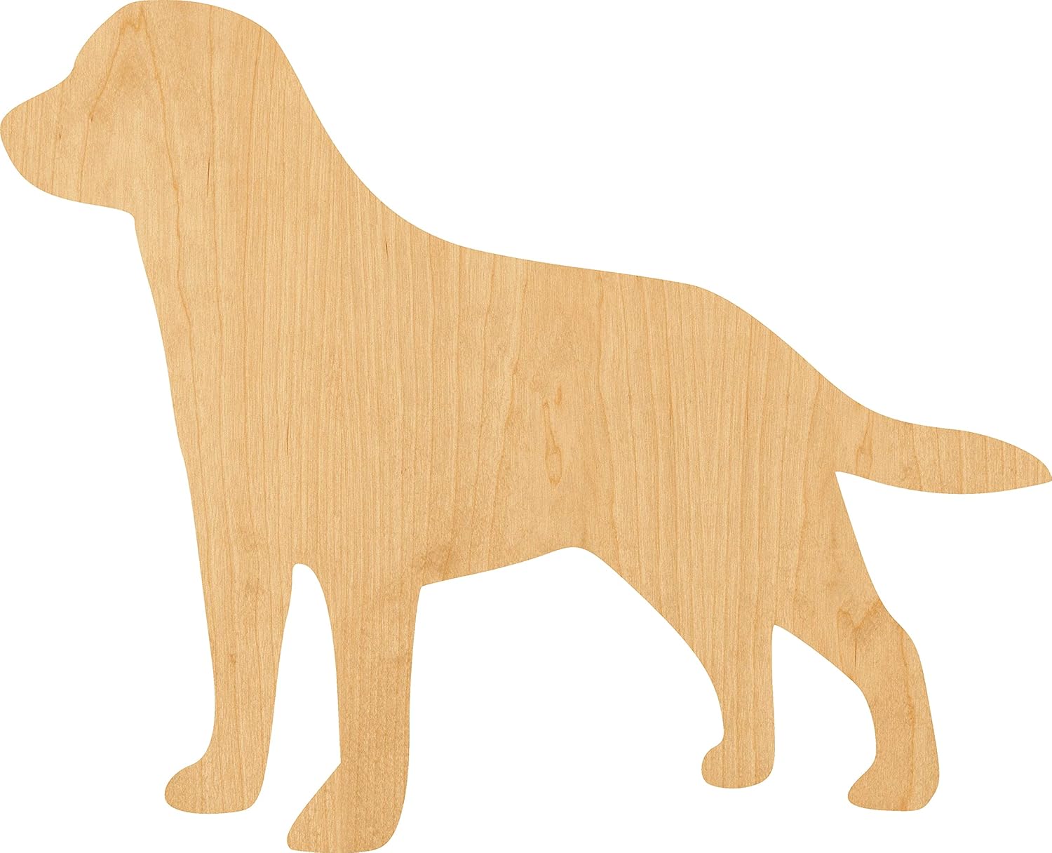 Mixed Media - Dog Lab Laser Cut Out Wood Shape Craft Supply - 4 Inch