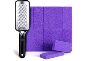 NOVAL Foot Callus Remover Kit Foot File Callus Remover for Feet Pedicure Supplies Professional Metal Foot File and 20 PCS Pumice Stone for Feet Foot Scraper for Callus Removal Rough Dead Skin Removal.