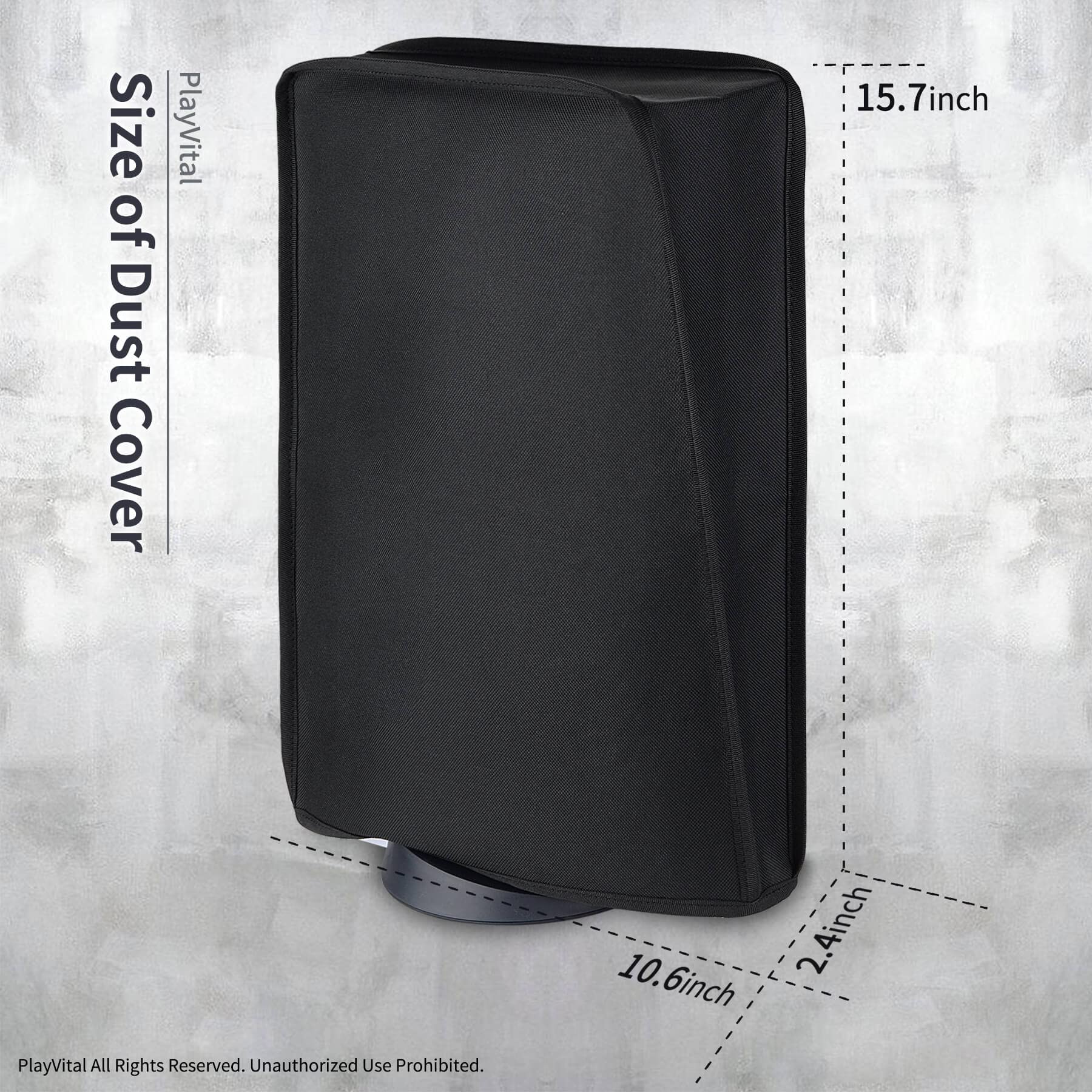 PlayVital Dust Cover for ps5, Anti Scratch Waterproof Cover Sleeve for ps5 Console Digital Edition & Disc Edition