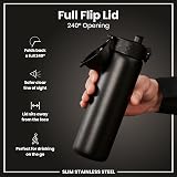 Ion8 Lightweight Steel Water Bottle 600 ml Non-Insulated Black view 4