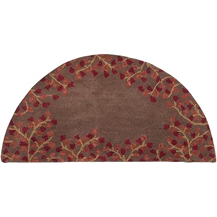 Amazon Com Dark Brown Hearth Rug Fireplace Carpet Maroon Red