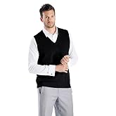 Cashmere Boutique Men's 100% Cashmere V-Neck Sleeveless Vest