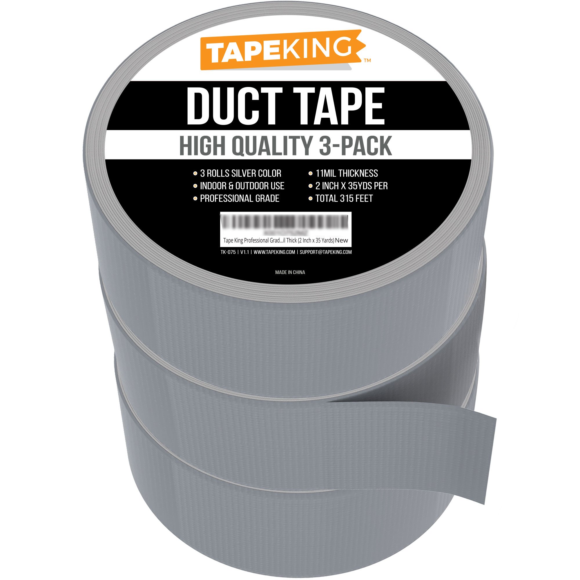 Tape King Professional Grade Duct Tape, 3Pack, Silver Color Multi Pack