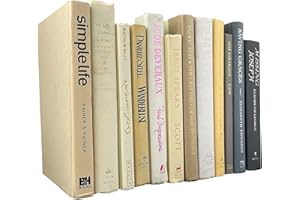 ALSTON & OAK Modern White & Gray Books by Color | Real Hardback Books Home Decor | Bulk Bundle of Decorative Hardcovers for Bookshelf Interior Design of Homes, Offices, Weddings, or Set Props