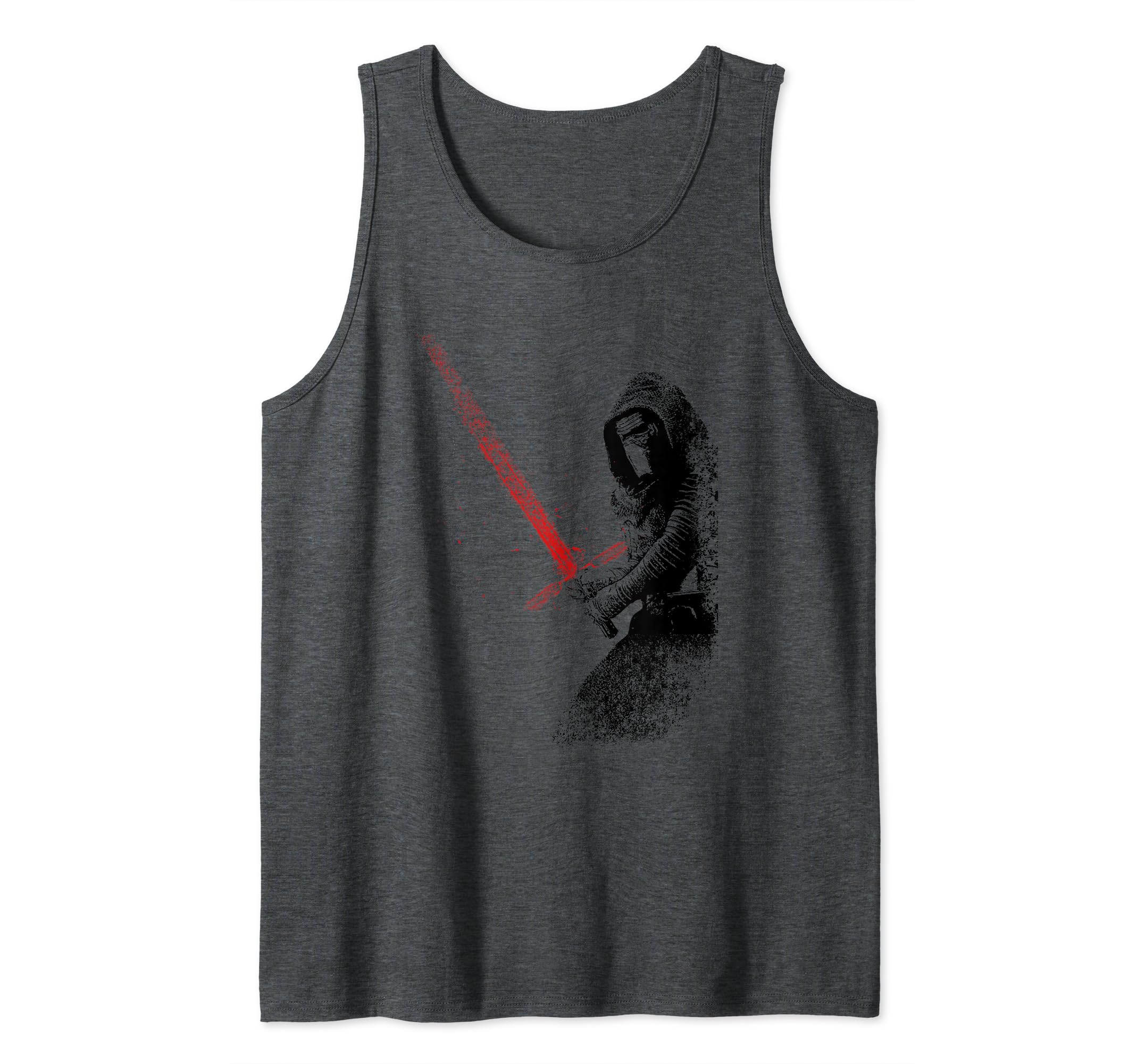 Star Wars Kylo With Red Lightsaber Distressed Art Tank Top