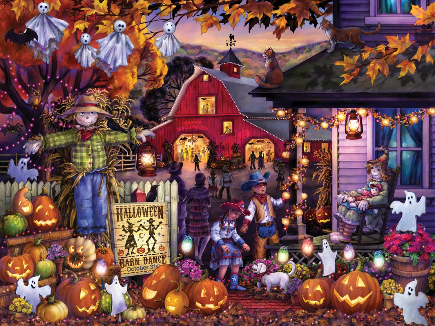 Vermont Christmas Company Halloween Dance Jigsaw Puzzle 500 Piece