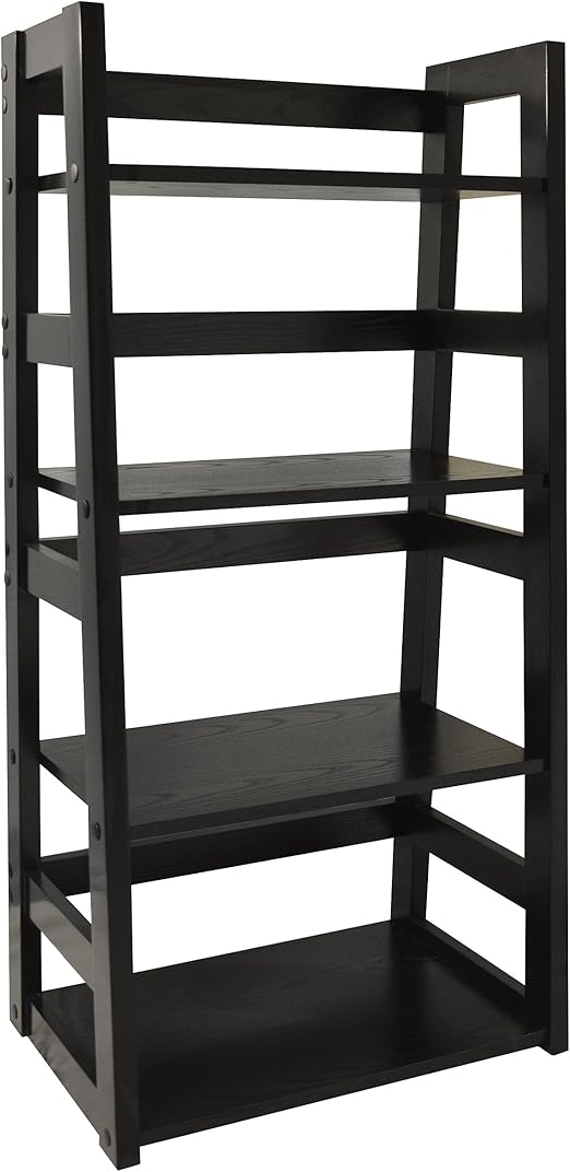 trestle bookcase espresso