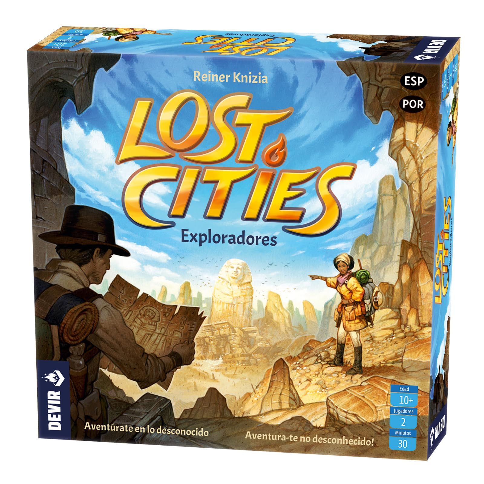 Devir - Lost Cities: Explorers, Board Game, Strategic Board Game, Cooperative Board Game, Board Game 10 Years (BGPLORA)