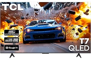 TCL 65 Inch Class T7 Series | 4K QLED HDR | 65T7, 2025 Model | 120HZ-144HZ High Brightness Smart Google TV Dolby Atmos Audio | Voice Remote Alexa Gaming Streaming Television