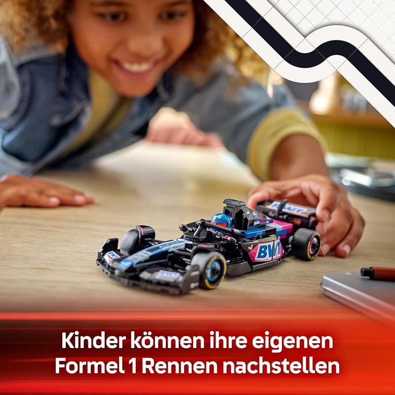Speed Champions BWT Alpine F1 Team A524 Rennauto - Spielzeug mit Formel 1 Minifigur zum Sammeln - Geschenk für Jungen & Mädchen ab 10 Jahren und Erwachsene Motorsport Fans 77248