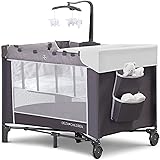 Delta Children LX Deluxe Portable Baby Play Yard With Removable Bassinet and Changing Table, Eclipse