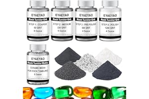 EYAEYAO Rock Tumbler Grit and Ceramic Tumbling Media, Polish Up to 15 lbs. of Rocks, Refill Media Kit, Compatible with Any Tumbler (2 Pounds)