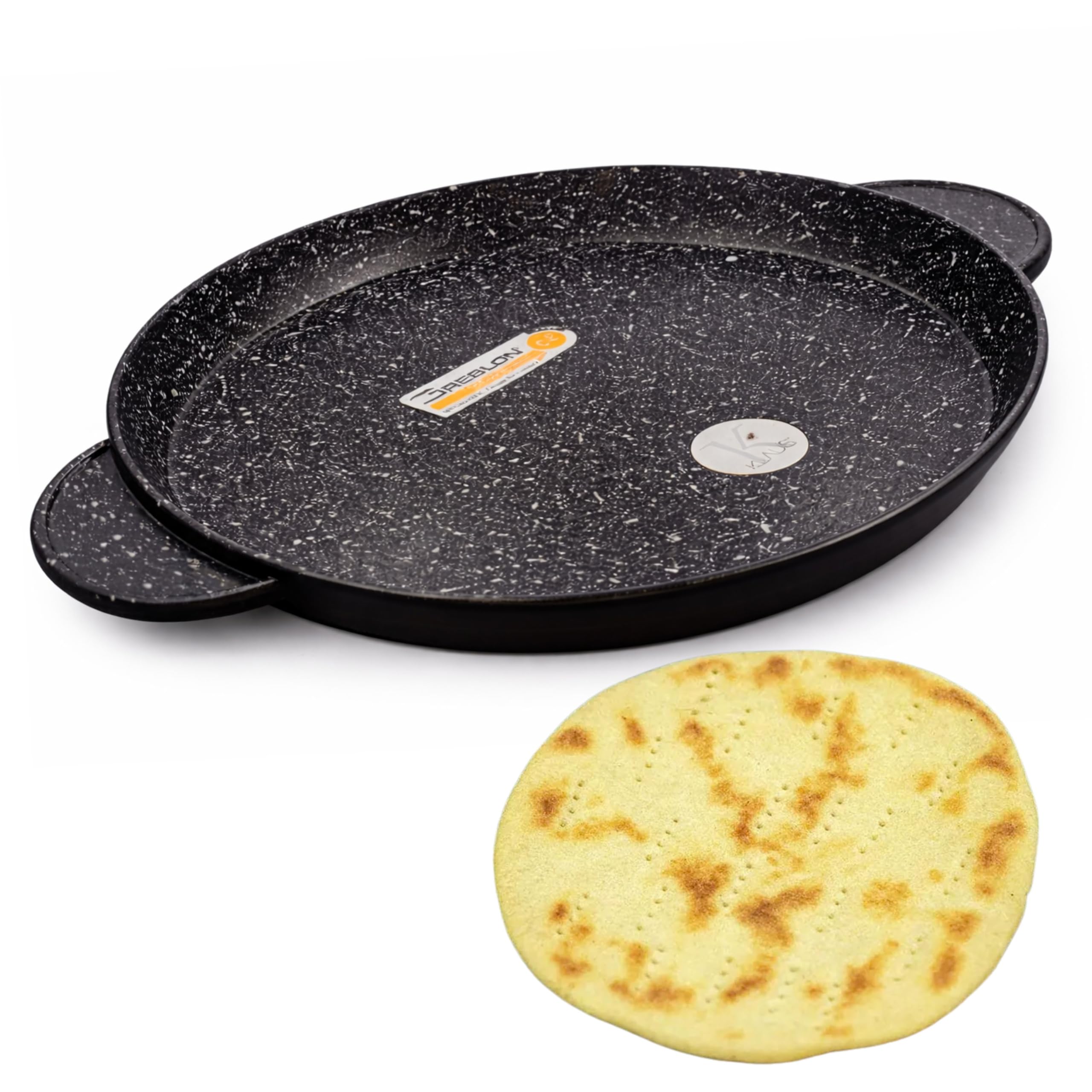 Klaus 32cm Flat Frying Pan with Removable Handles, Suitable for All Heat Sources, Including Induction