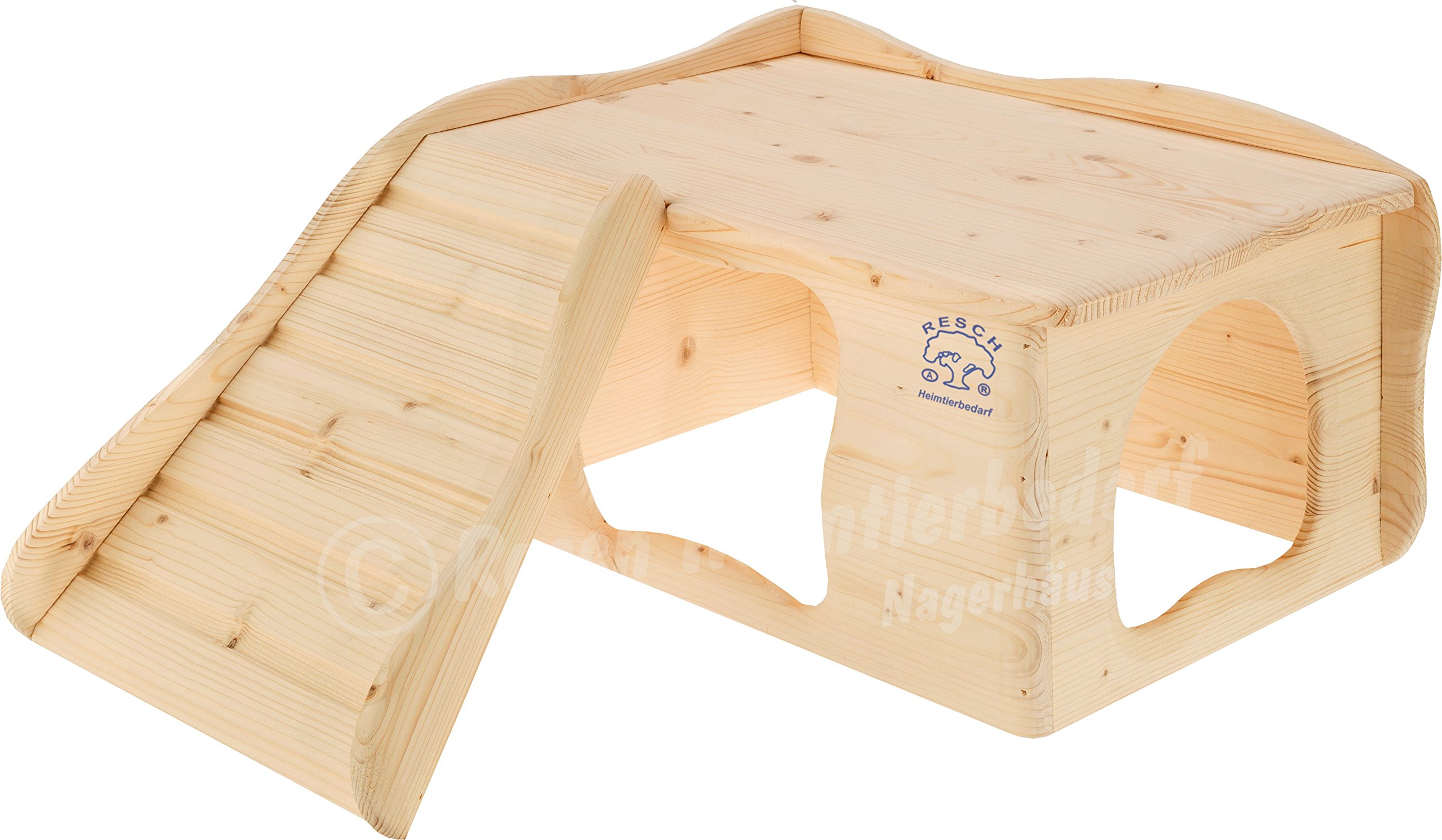 Resch No22 "Feel-good" house Grossglockner Natural solid wood made of spruce / with Stairs to the terrace / two large entrances and Rounded Corners