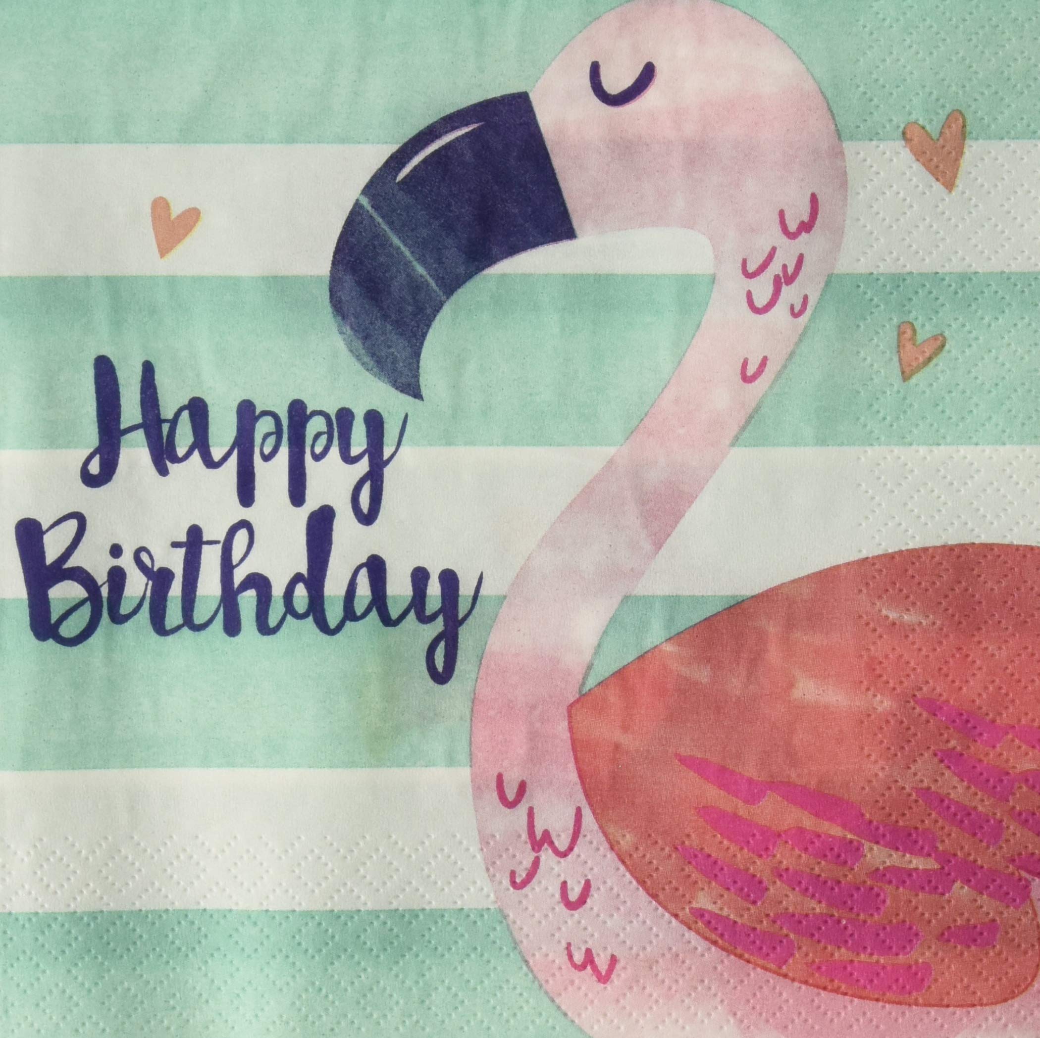 Creative Party PC332423 Friends Pineapple and Flamingos Birthday Lunch Napkins I Pink and Blue I 2 Ply I 16 Pcs, Paper, Multicolor