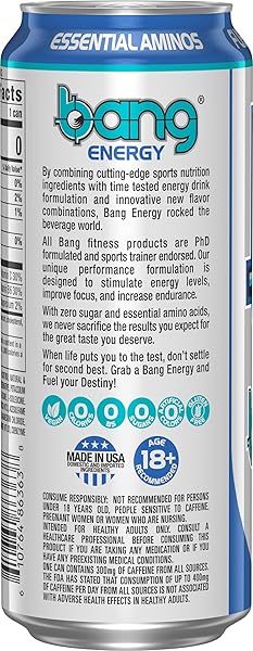 BANG ENERGY STAR BLAST, SUGAR-FREE ENERGY DRINK, 16 OUNCE (PACK OF 12)
