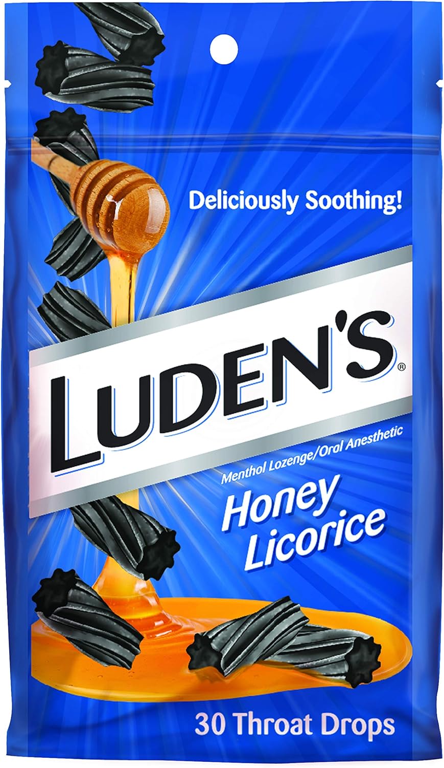 Luden's Throat Drops, Honey Licorice, 30 Drops: Health & Personal Care