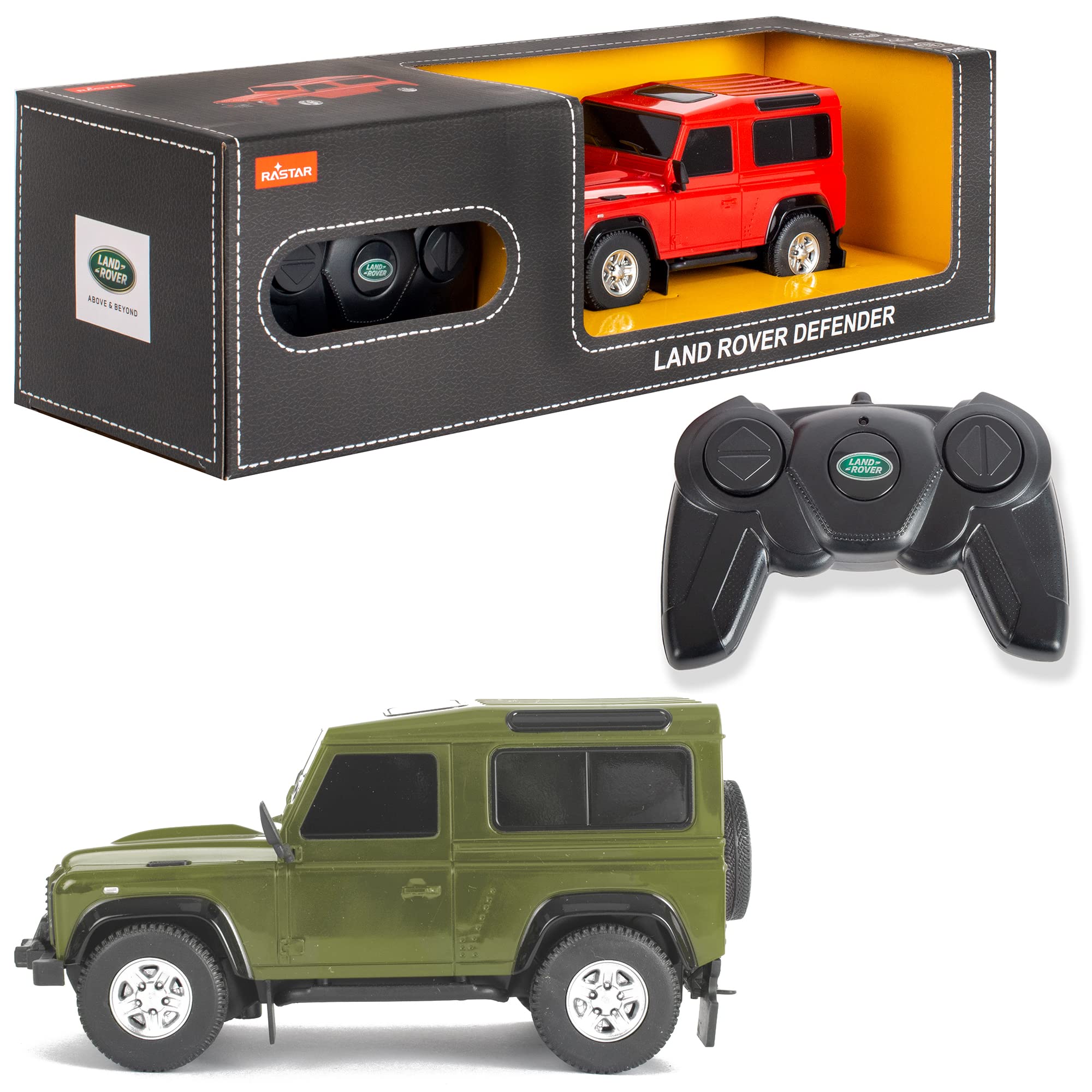 Remote Control Land Rover Defender 1:24sc Model 27.145MHz - Assorted Colours