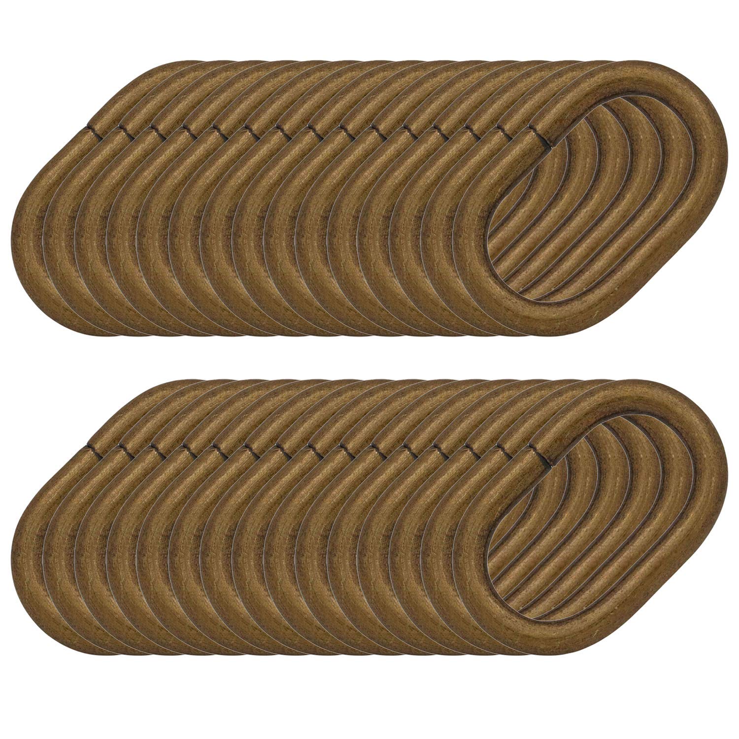 BIKICOCO 1'' Metal Oval Ring Buckle Loops Non Welded for Leather Purse Bags Handbag Straps, Bronze - Pack of 30