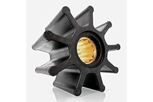 KUNOANZ Water Pump Impeller for Jabsco 836-0001; Johnson 09-1029B 09-1029B-1; Volvo 875660, 875736, 807904, 804696, 825942, 897055, 875808-8, 21730344, 2430184; Yanmar 127881-42050; Kashiyama SP200 SP220