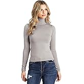Ambiance Apparel Women's Ribbed Long Sleeve Turtleneck Top