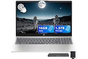 HP 15.6" FHD Touchscreen Laptop, Intel i5-1334U, 16GB RAM, 1.5TB Storage (512GB SSD+1TB Docking Station Set), Intel Graphics,