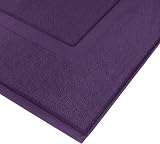 Utopia Towels Bath Mats 53 x 86 cm 100% Ring Spun Cotton Plum Pack of 2 view 3
