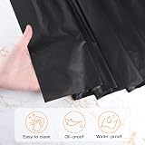 ELECLAND 4 Black Plastic Table Covers 137x274 cm Rectangle PEVA view 3